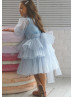 Long Sleeve Lace Tulle Flower Girl Dress